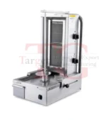 Commercial 2-Burner Shawarma & Doner Kebab Machine (LPG) - High-Grade Ceramic Burners - Industrial Stainless Steel Kebab Grill