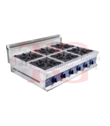 صورة ELITE Commercial 6-Burner LPG Gas Cooker – Heavy Duty Cast Iron Boiling Rings - موقع تارجت ايجيبت