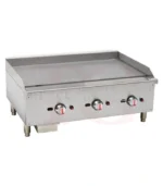 Premium 3-Burner Commercial Gas Griddle - Smooth Polished Plate (LPG)