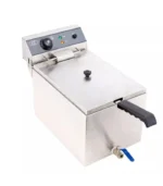 صورة Single Tank Electric Fryer – 10L Capacity – Stainless Steel – Countertop Design with Drain Tap - موقع تارجت ايجيبت