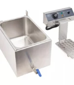 صورة Single Tank Electric Fryer – 10L Capacity – Stainless Steel – Countertop Design with Drain Tap - موقع تارجت ايجيبت