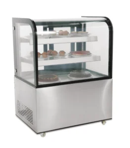 صورة Curved Glass Refrigerated Display – Stainless Steel – 100Ltr Capacity - موقع تارجت ايجيبت