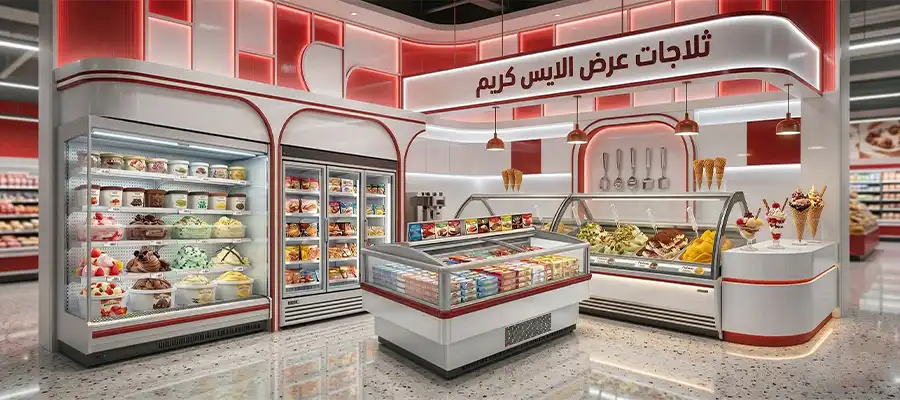 أسعار ثلاجات عرض الايس كريم الإيطالي