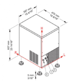 صورة Professional Ice Cube Maker – Crystal Cubes – Stainless Steel – Compact Countertop Design - موقع تارجت ايجيبت