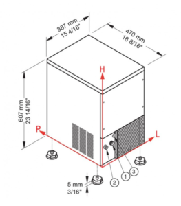 صورة ماكينة صنع ثلج احترافية – مكعبات كريستالية – ستانلس ستيل – تصميم مدمج (كاونتر) - موقع تارجت ايجيبت