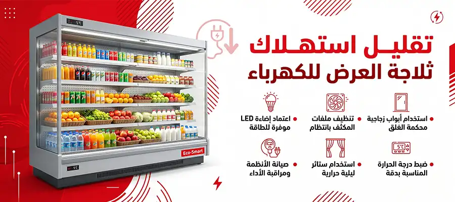كيفية تقليل استهلاك ثلاجة العرض للكهرباء